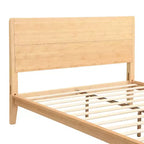 Lit Plateforme GDFStudio Ruby en Bambou de Style Mid-Century avec Sommier à Lattes en Bois et Support Métallique