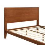 Lit Plateforme GDFStudio Ruby en Bambou de Style Mid-Century avec Sommier à Lattes en Bois et Support Métallique