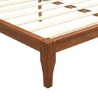Lit Plateforme GDFStudio Ruby en Bambou de Style Mid-Century avec Sommier à Lattes en Bois et Support Métallique