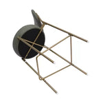 Lot de 2 tabourets de bar en velours TUYOHW, chaises de bar à hauteur de comptoir avec pieds en métal, dossier ovale et repose-pieds, tabourets d'appoint pour îlot de cuisine, bar à domicile