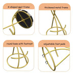 TUYOHW Lot de 2 tabourets de bar en métal thème football, chaises de bar hauteur comptoir avec cadre en métal en forme de S et coussin rond, chaise de salle à manger pour cuisine, bar