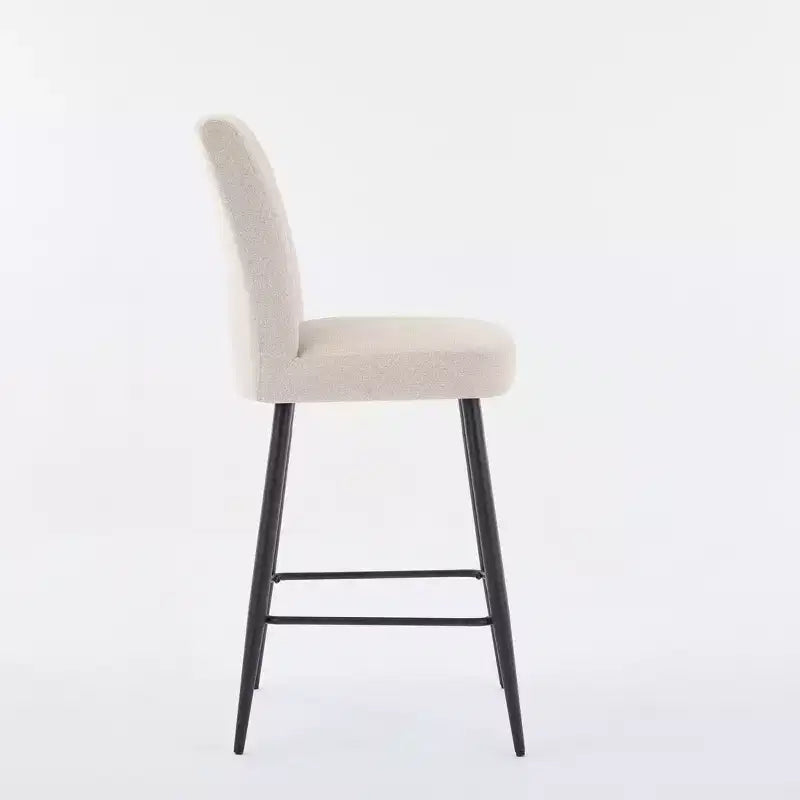 TUYOHW Lot de 2 tabourets de bar modernes en velours à hauteur de comptoir, chaises de bar avec pieds en fer noir et capacité de 136 kg pour cuisine, salle à manger, bar à domicile