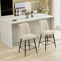 TUYOHW Lot de 2 tabourets de bar modernes en velours à hauteur de comptoir, chaises de bar avec pieds en fer noir et capacité de 136 kg pour cuisine, salle à manger, bar à domicile