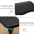 Ensemble table et chaises pliantes 3 pièces Acekool, table portable pour enfants avec sièges à coussin moelleux, aucun assemblage requis
