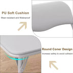 Ensemble table et chaises pliantes 3 pièces Acekool, table portable pour enfants avec sièges à coussin moelleux, aucun assemblage requis