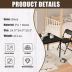 Ensemble table et chaises pliantes 3 pièces Acekool, table portable pour enfants avec sièges à coussin moelleux, aucun assemblage requis