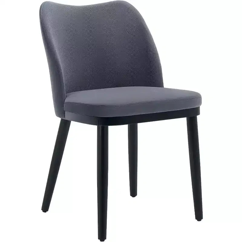 Lot de 2 chaises de salle à manger modernes en tissu : Assise rembourrée, pieds en bois – Chaises d'appoint polyvalentes pour cuisine, salle à manger, restaurant, café et salon.