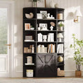 Étagère à Livres Moderne pour Enfants, 6 Niveaux, 190 cm, avec Armoire et Portes – Organiseur et Présentoir de Rangement en Bois pour Chambre, Salon et Bureau.
