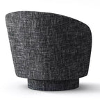 Fauteuil d'appoint pivotant moderne avec dossier incurvé, fauteuil en tissu rembourré avec assise matelassée pour salon ou chambre à coucher-Panipeachy