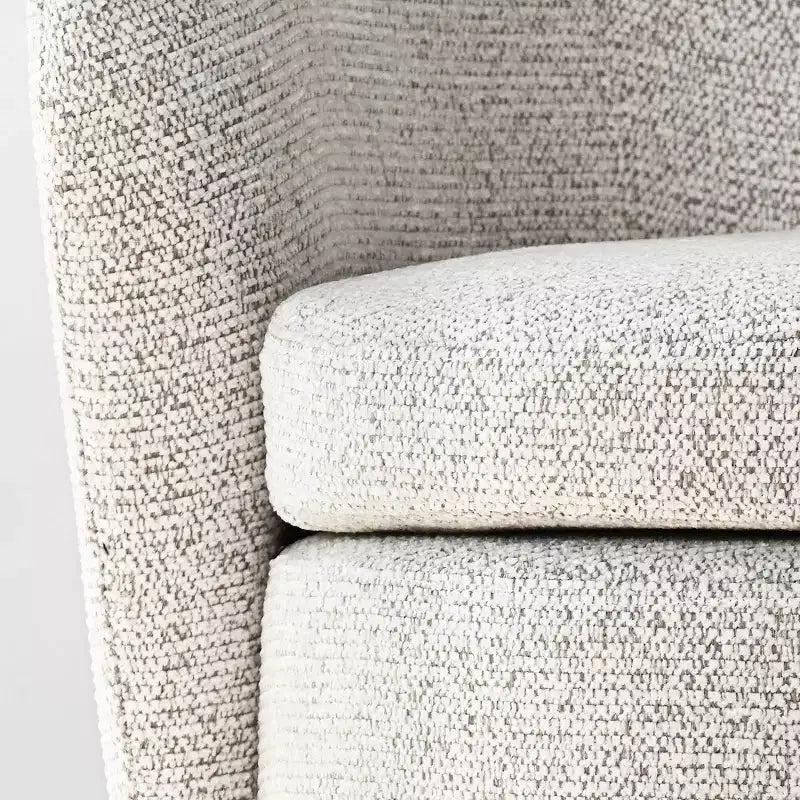 Fauteuil d'appoint pivotant moderne avec dossier incurvé, fauteuil en tissu rembourré avec assise matelassée pour salon ou chambre à coucher-Panipeachy