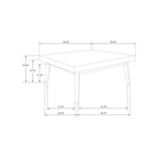 Coaster, Ensemble table basse et table d'appoint carrées 2 pièces Westerly
