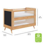 Lit de bébé convertible 3-en-1 en maille respirante BreathableBaby, certifié Greenguard Gold