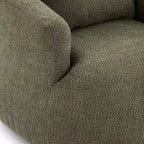 TUYOHW 38.2 Fauteuil pivotant, Fauteuil d'appoint rembourré avec ressorts ensachés, assise profonde, coussin décoratif, chaise longue pour salon, chambre à coucher