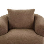 TUYOHW 38.2 Fauteuil pivotant, Fauteuil d'appoint rembourré avec ressorts ensachés, assise profonde, coussin décoratif, chaise longue pour salon, chambre à coucher