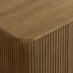 Buffet Teamson Home Potomac moderne bohème en bois massif avec 3 tiroirs, 2 portes, étagère réglable et rangement à ouverture par pression