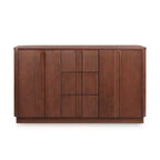 Buffet Teamson Home Potomac moderne bohème en bois massif avec 3 tiroirs, 2 portes, étagère réglable et rangement à ouverture par pression