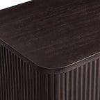 Buffet Teamson Home Potomac moderne bohème en bois massif avec 3 tiroirs, 2 portes, étagère réglable et rangement à ouverture par pression