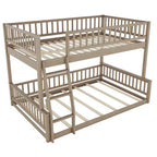 GDFStudio Carol Lit superposé en bois avec barrières de sécurité et échelle, design convertible