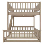 GDFStudio Carol Lit superposé en bois avec barrières de sécurité et échelle, design convertible