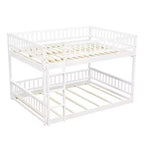 GDFStudio Carol Lit superposé en bois avec barrières de sécurité et échelle, design convertible