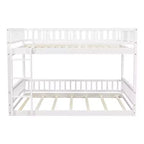 GDFStudio Carol Lit superposé en bois avec barrières de sécurité et échelle, design convertible