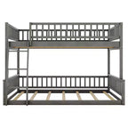 GDFStudio Carol Lit superposé en bois avec barrières de sécurité et échelle, design convertible