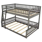 GDFStudio Carol Lit superposé en bois avec barrières de sécurité et échelle, design convertible
