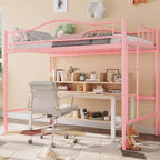 Bunk Bed Twin Over Twin, Twin Bunk Bed with Ladde & Full-Length Guardrails, Heavy Duty Metal 400 LBS Weight Capacity, Space-Saving Design