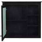 FAMYYT Armoire de toilette rectangulaire à surface de fixation en MDF de 30 po L x 28 po H avec miroir et étagères ouvertes