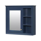 FAMYYT Armoire de toilette rectangulaire à surface de fixation en MDF de 30 po L x 28 po H avec miroir et étagères ouvertes