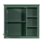 FAMYYT Armoire de toilette rectangulaire à surface de fixation en MDF de 30 po L x 28 po H avec miroir et étagères ouvertes