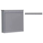 FAMYYT Armoire de toilette rectangulaire à surface de fixation en MDF de 30 po L x 28 po H avec miroir et étagères ouvertes