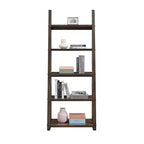 Étagère échelle 5 niveaux TUYOHW, meuble de rangement avec cadre en bois d'hévéa, bibliothèque pour chambre, salon, bureau, cuisine