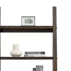 Étagère échelle 5 niveaux TUYOHW, meuble de rangement avec cadre en bois d'hévéa, bibliothèque pour chambre, salon, bureau, cuisine