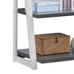 Étagère échelle 5 niveaux TUYOHW, meuble de rangement avec cadre en bois d'hévéa, bibliothèque pour chambre, salon, bureau, cuisine