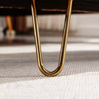 Banc de rangement ottoman en fausse fourrure TUYOHW, banc de lit avec rangement, pieds en métal doré, banc de bout de lit rembourré moderne pour salon, chambre à coucher, entrée