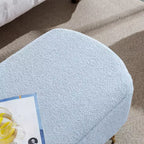 Banc de rangement ottoman en fausse fourrure TUYOHW, banc de lit avec rangement, pieds en métal doré, banc de bout de lit rembourré moderne pour salon, chambre à coucher, entrée
