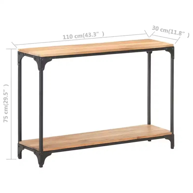 vidaXL Table Console 110x30x75 cm Bois d'Acacia Massif