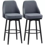 Modern Bar Stools, Set of 2 Swivel Kitchen Chairs