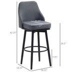 Tabourets de bar modernes, lot de 2 chaises de cuisine pivotantes