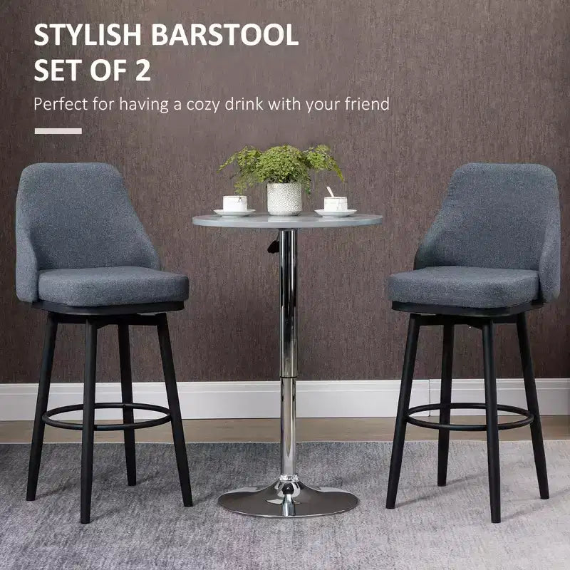 Tabourets de bar modernes, lot de 2 chaises de cuisine pivotantes