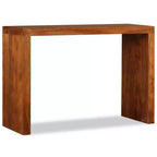 vidaXL Table console en bois massif finition miel 110x40x76 cm