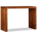 vidaXL Table console en bois massif finition miel 110x40x76 cm