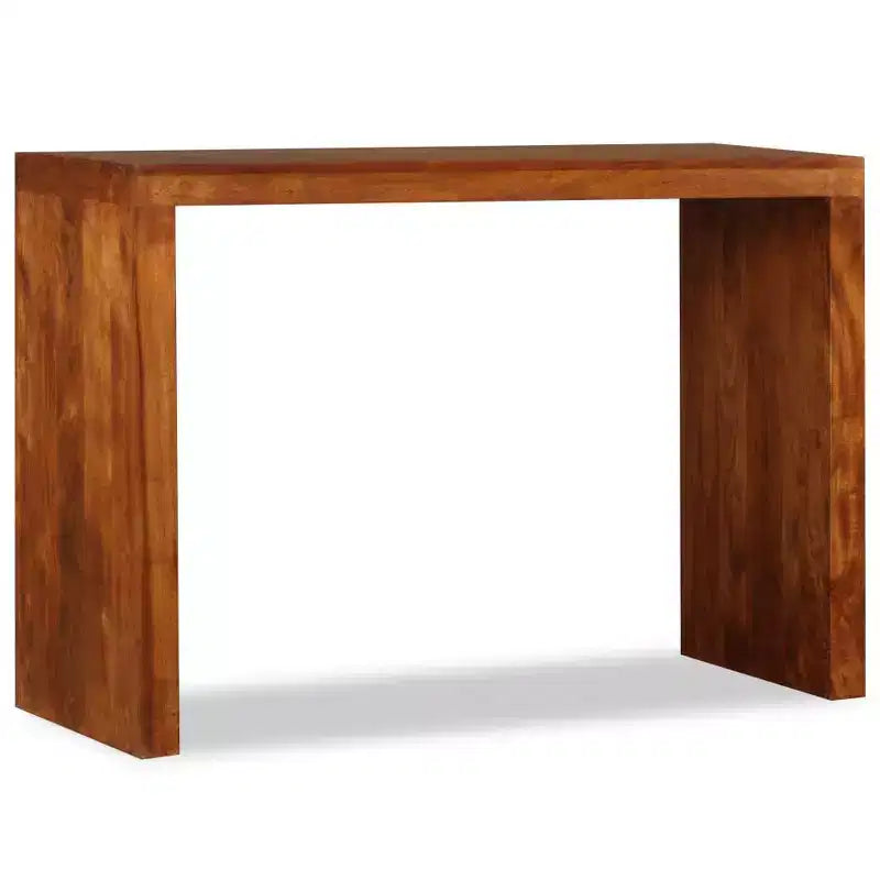 vidaXL Table console en bois massif finition miel 110x40x76 cm