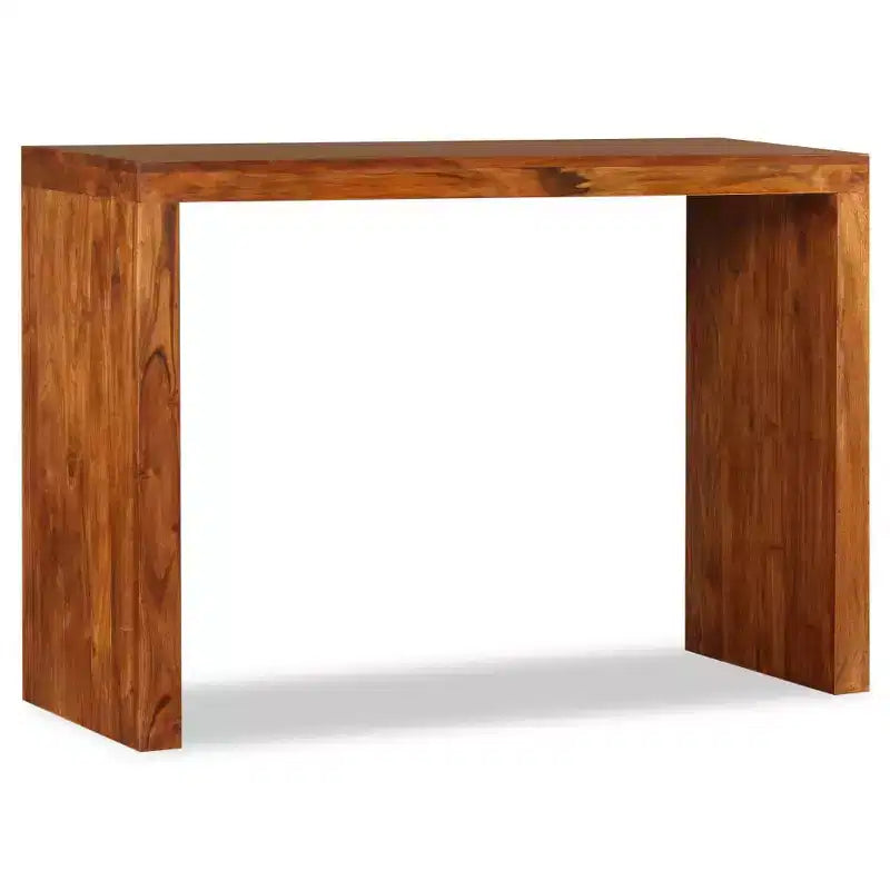 vidaXL Table console en bois massif finition miel 110x40x76 cm