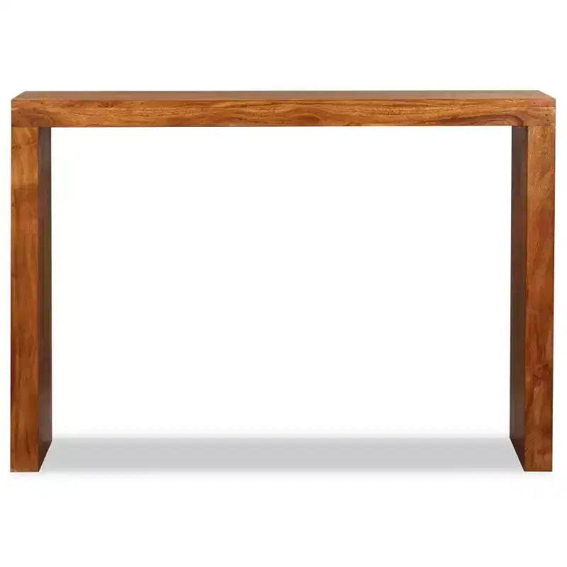 vidaXL Table console en bois massif finition miel 110x40x76 cm