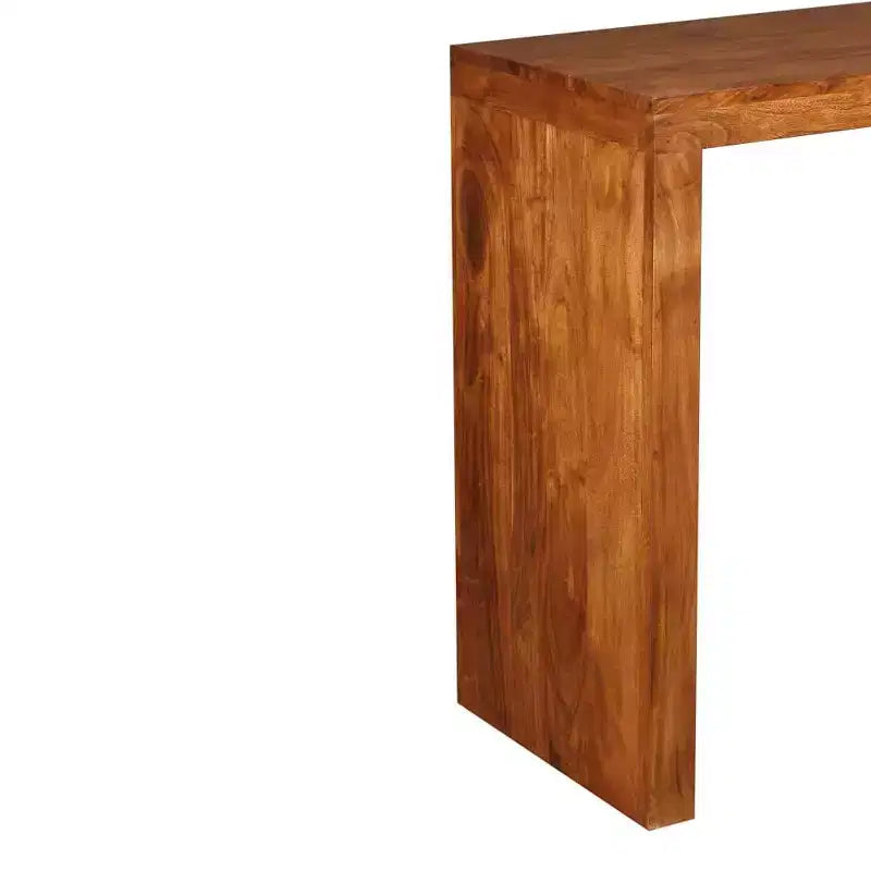 vidaXL Table console en bois massif finition miel 110x40x76 cm