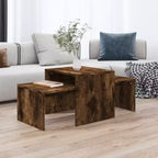 vidaXL Table basse Chêne fumé Bois d'ingénierie Moyen Élégant