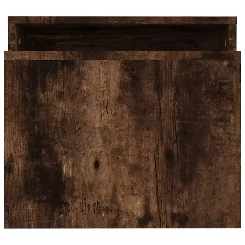 vidaXL Table basse Chêne fumé Bois d'ingénierie Moyen Élégant