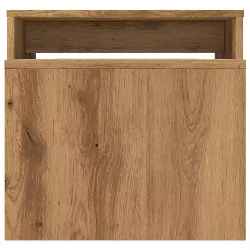 vidaXL Table basse Chêne fumé Bois d'ingénierie Moyen Élégant